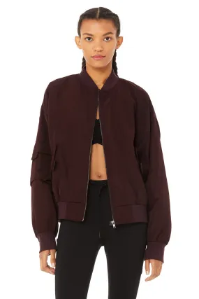 It Girl Bomber - Oxblood