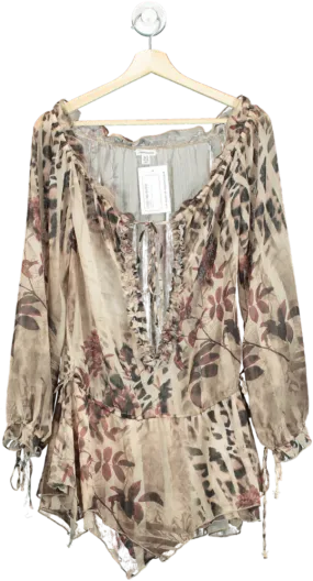 Jaded London Floral Long Sleeve Romper UK 6