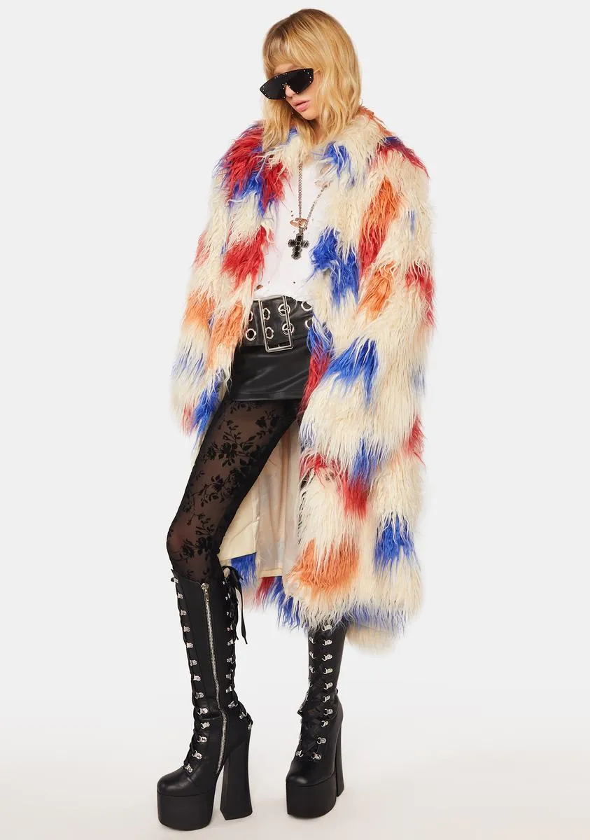 Kat Multi Faux Fur Coat