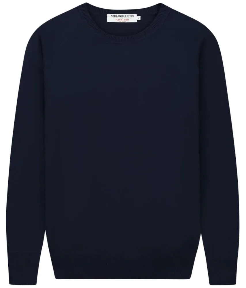 KUYICHI Noel crewneck jumper dark navy men