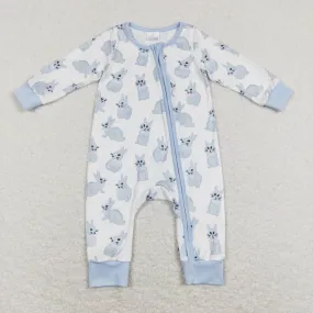 LR0837 baby boy clothes bunny girl easter long sleeve romper