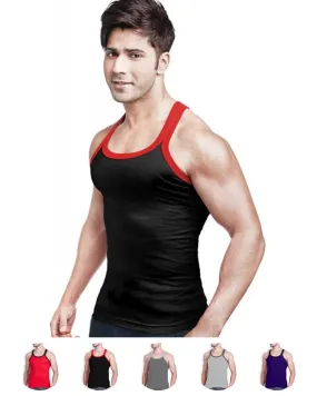 LUX - GenX Gym Vest - 5501 - Mens Sleeveless Gym Vest - Black