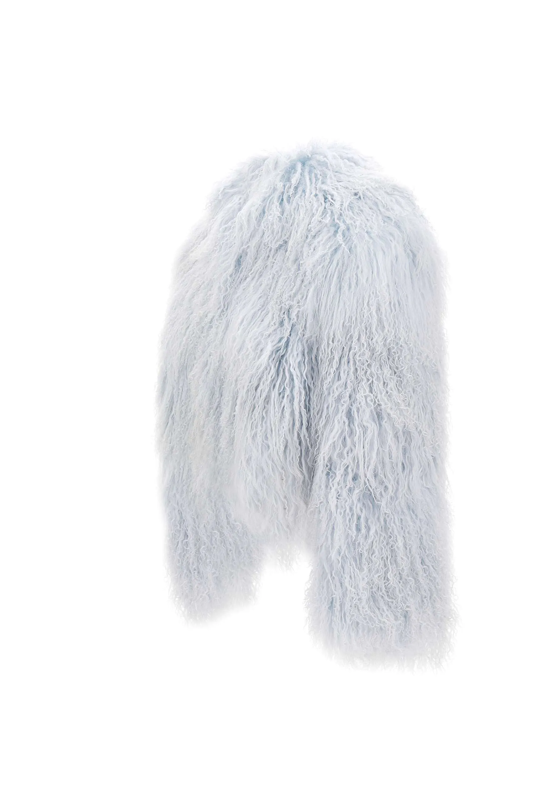 Marina Light Blue Cropped Furcoat