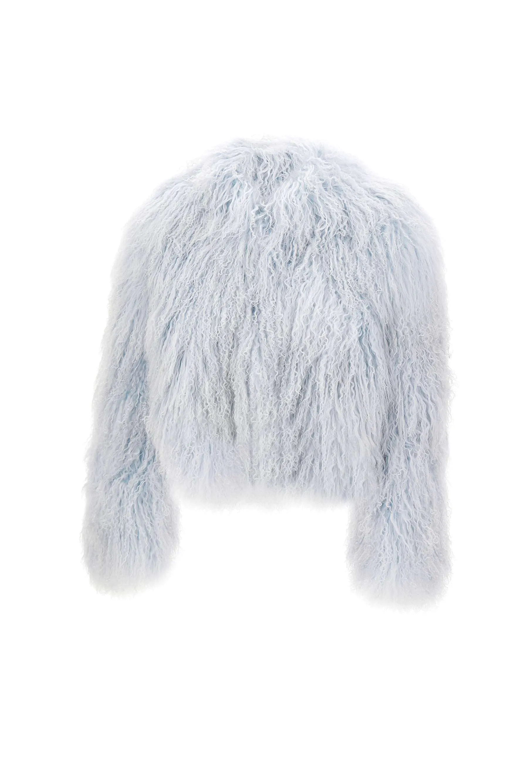 Marina Light Blue Cropped Furcoat