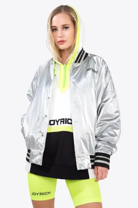 Metallic Logo Jacket / Silver