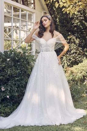 NOX ANABEL JE946 Applique Off Shoulder Bridal Ball Gown