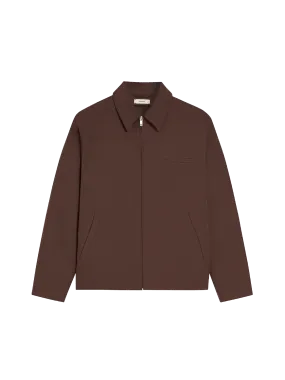 Organic Cotton Harrington Jacket—chestnut brown