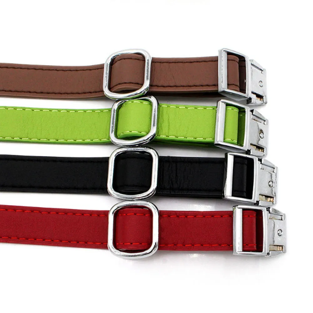 PAWS ASIA Suppliers Quality Thick Microfiber Leather Luxury Dog Collar With Metal Buckle