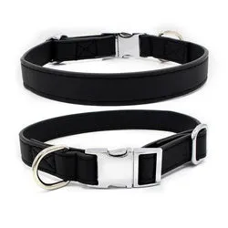 PAWS ASIA Suppliers Quality Thick Microfiber Leather Luxury Dog Collar With Metal Buckle