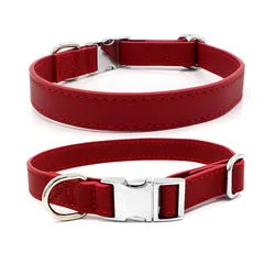 PAWS ASIA Suppliers Quality Thick Microfiber Leather Luxury Dog Collar With Metal Buckle