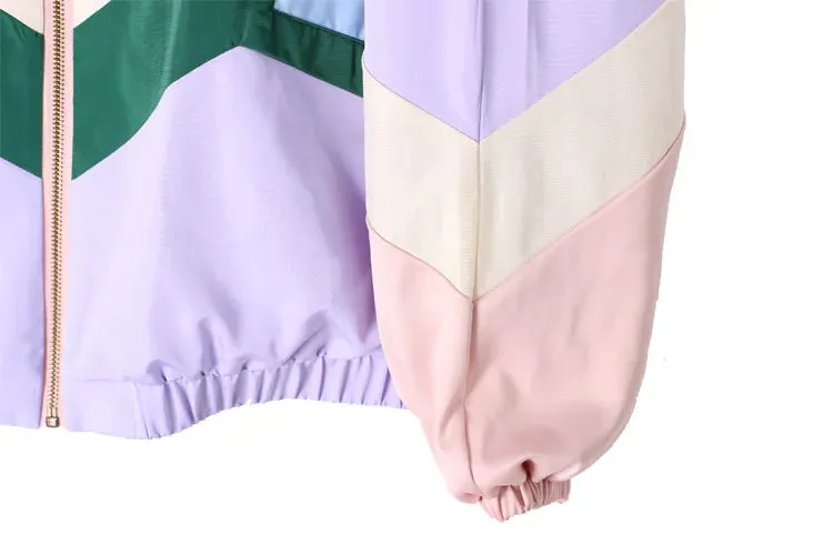 Pre Order:  Pastel Stand Collar Cartoon Jacket