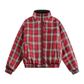 Pre Order:  Plaid Zip-Up Reversible Jacket