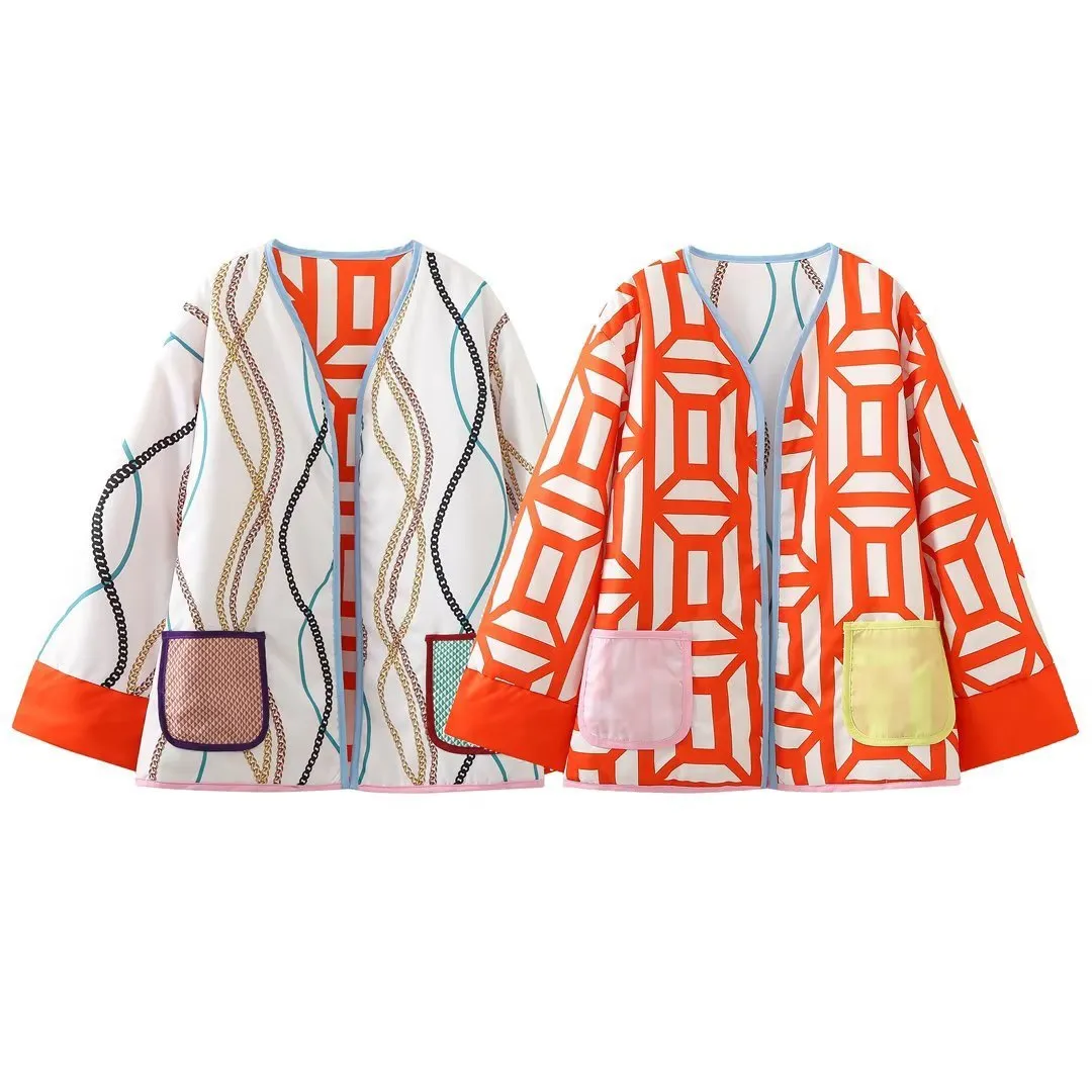 Pre Order:  Reversible Multi Print Padded Jacket