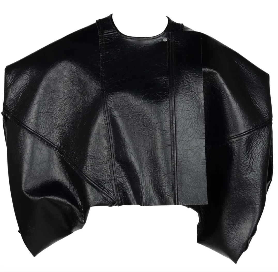 Rick Owens Lilies Sculptural Black Leather Jacket | 40 IT/4 US