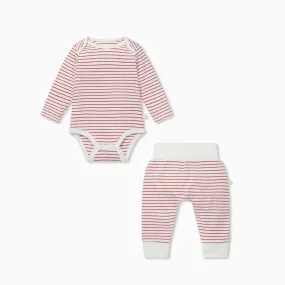 Ruby Stripe Long Sleeve Bodysuit & Joggers Outfit