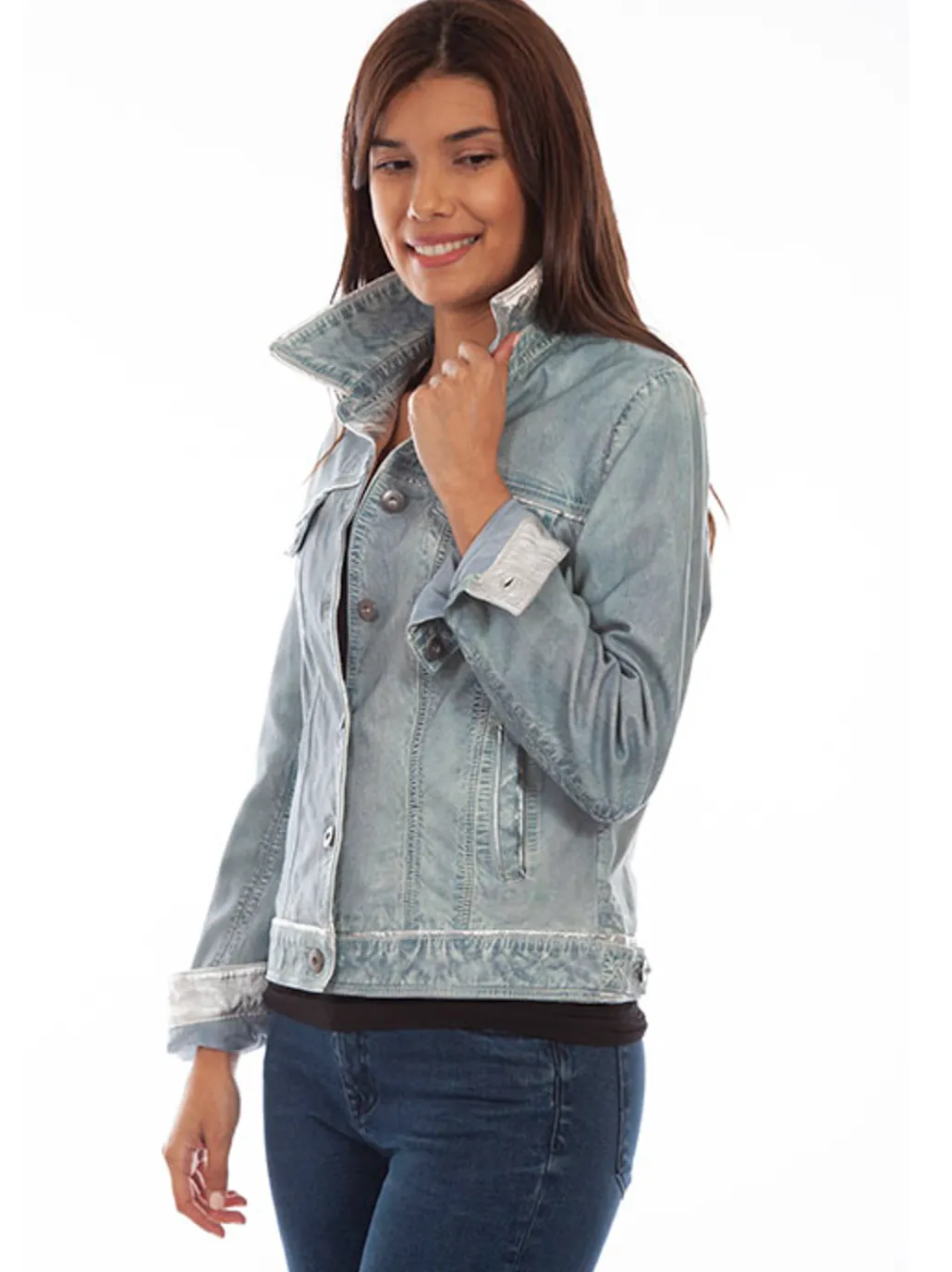 Scully Women's Leather Denim Jacket L1041