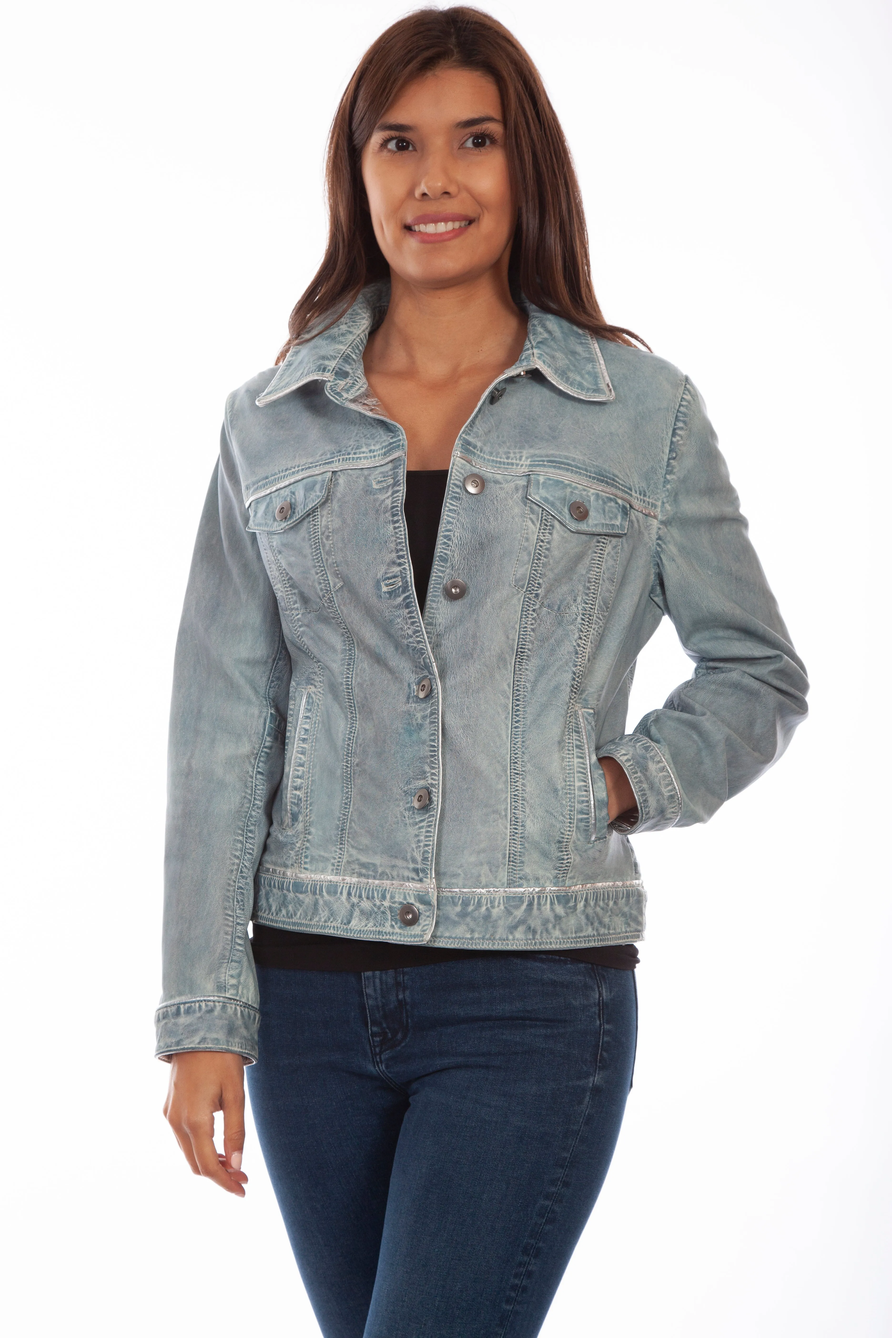 Scully Women's Leather Denim Jacket L1041