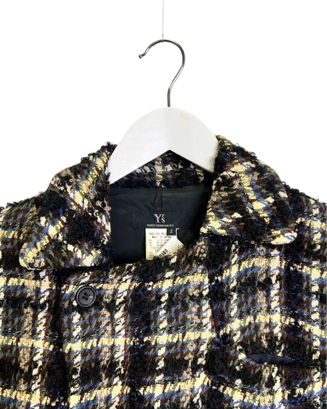 Size S - Y's Yohji Yamamoto Multicoloured Check Jacket