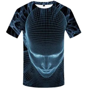 Skull T shirts Men Galaxy Space Tshirt Anime Geometric T-shirts 3d Cobweb Tshirts Casual Spiderman Tshirts Cool Short Sleeve