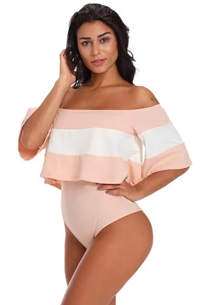 Stripe Bardot Bodysuit