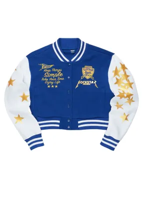 Suzanne Royal Blue Varsity Jacket