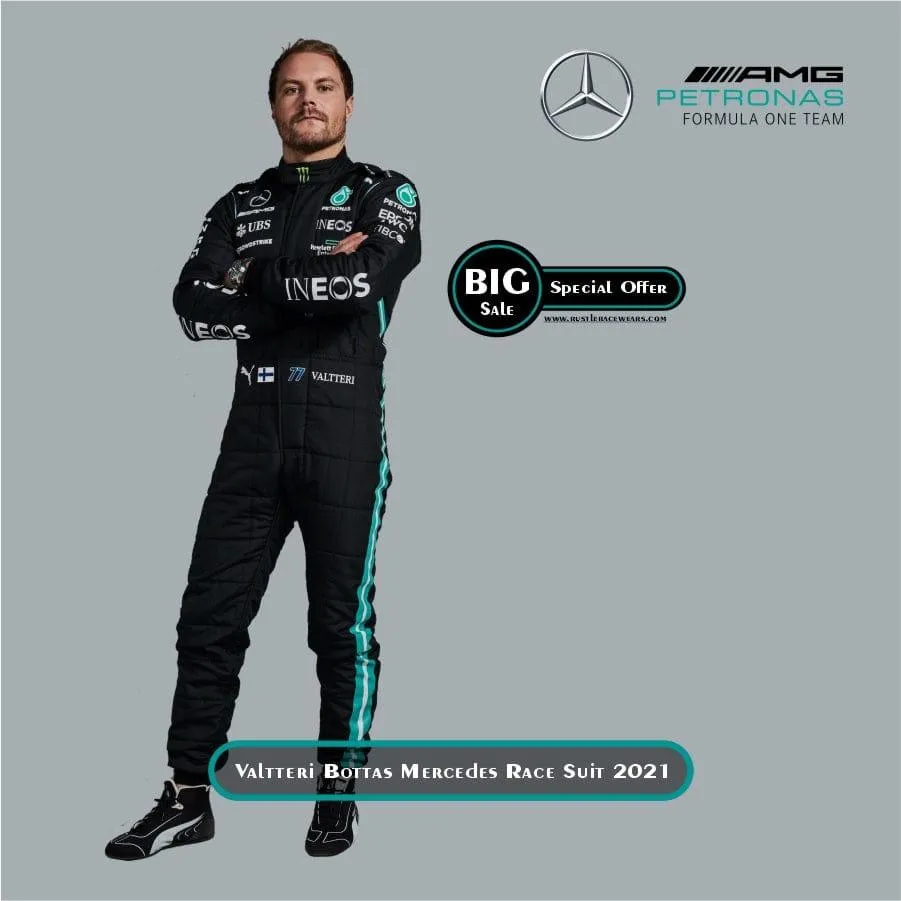 Valtteri Bottas 2021 Replica Mercedes-AMG Petronas F1 Team Race Suit