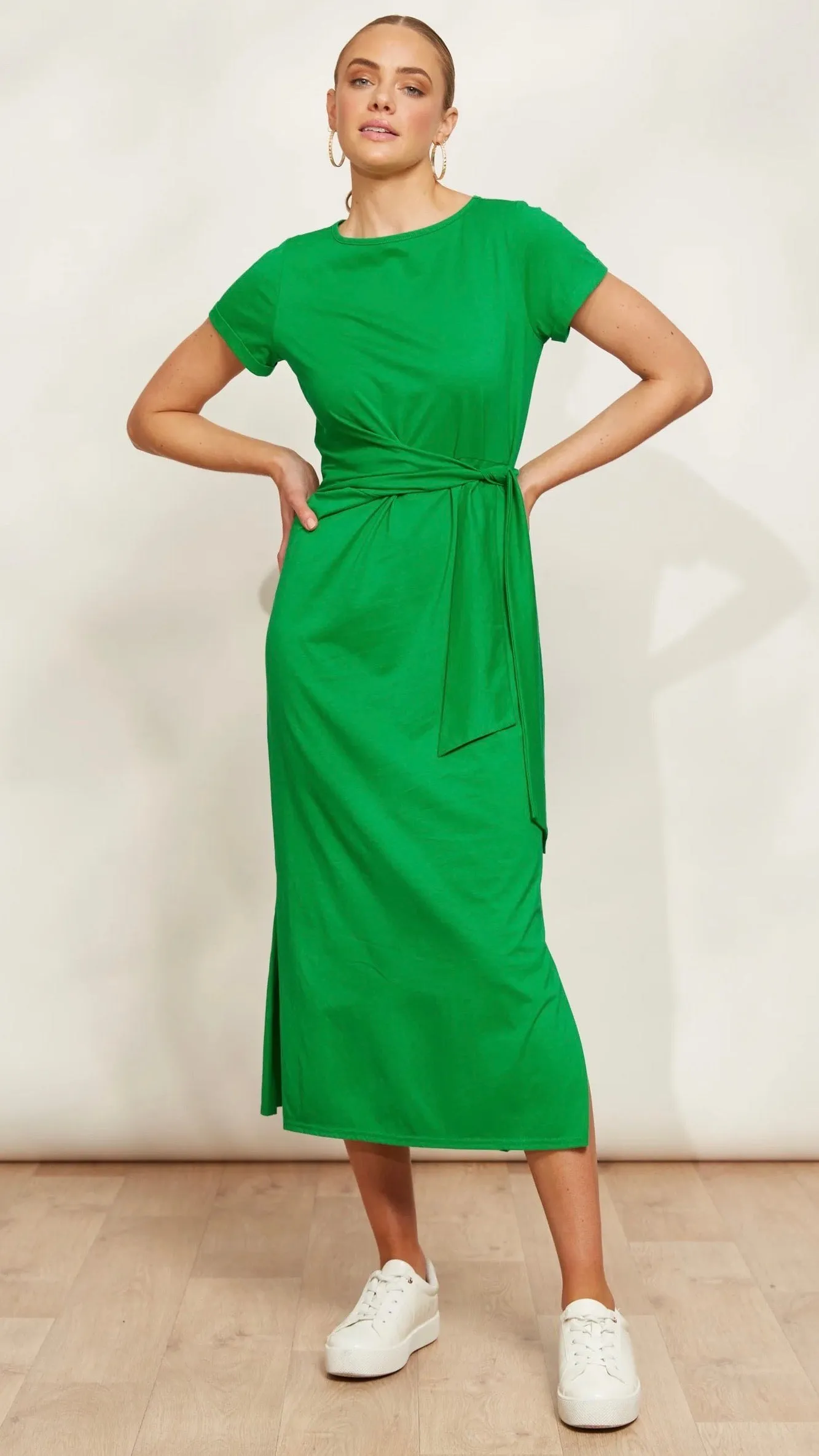 Verano Tie Dress Emerald