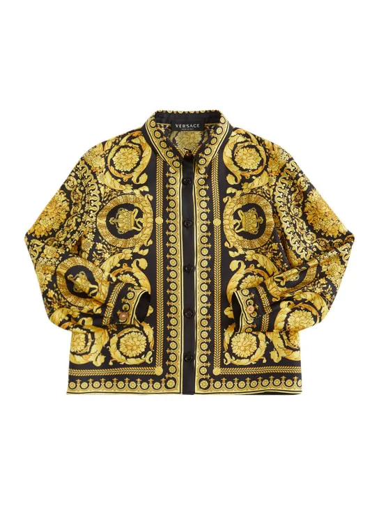 Versace   Baroque print silk shirt 