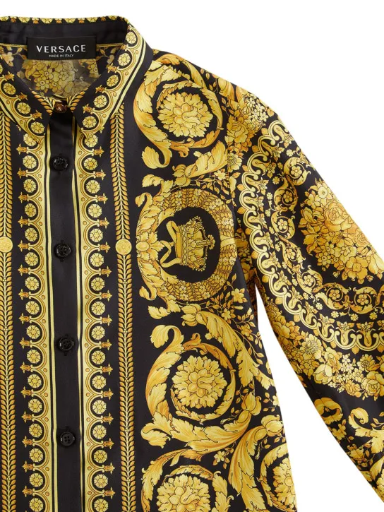 Versace   Baroque print silk shirt 