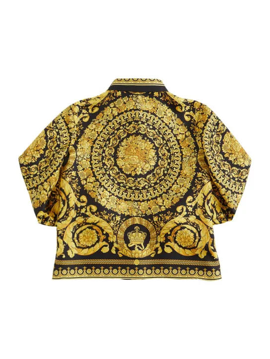 Versace   Baroque print silk shirt 