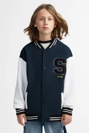 Veste bomber varsity coton ouaté - Ado garçon