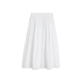 Women Greycie-Embroidered Full Midi Skirt - White